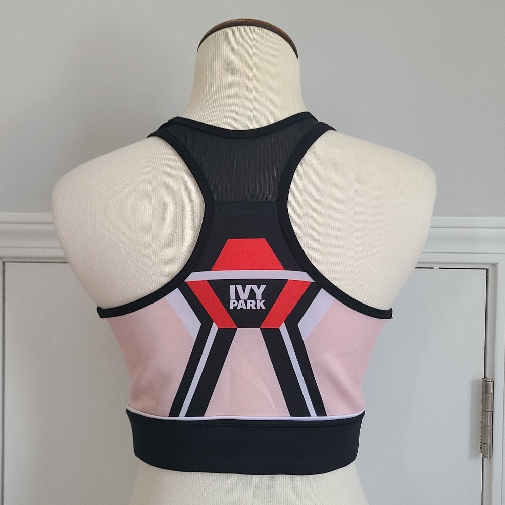 IVY PARK X Beyonce Sports Bra Women's S Racerback Colorblock Athleisure Athletic